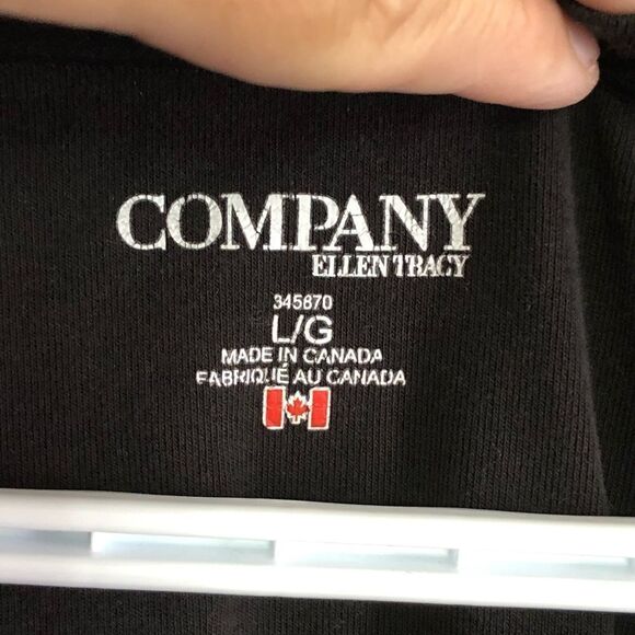 company by Ellen Tracy Size Large Black V-Neck Top - Picture 4 of 5